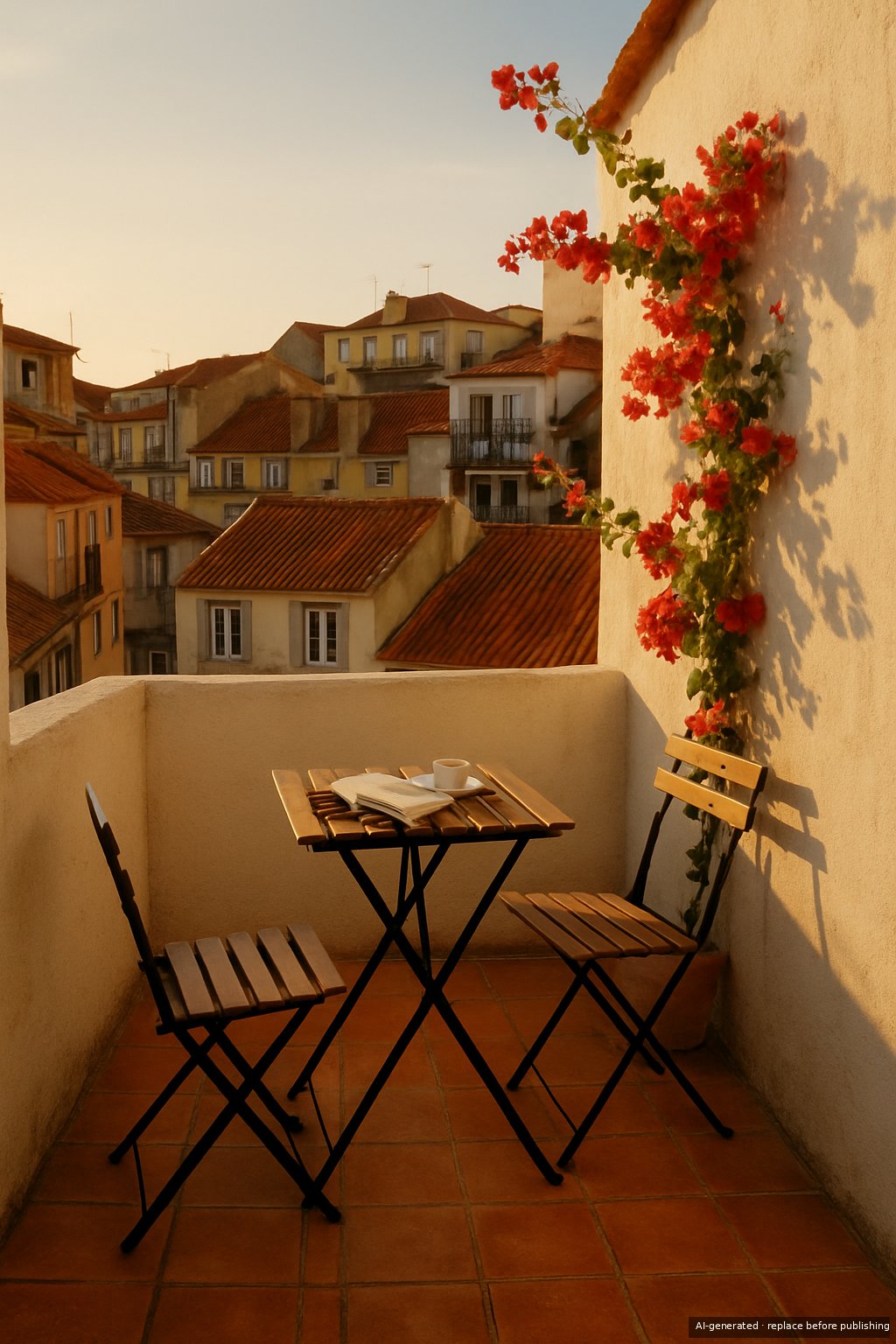 Back terrace at Casa do Fado, top floor
